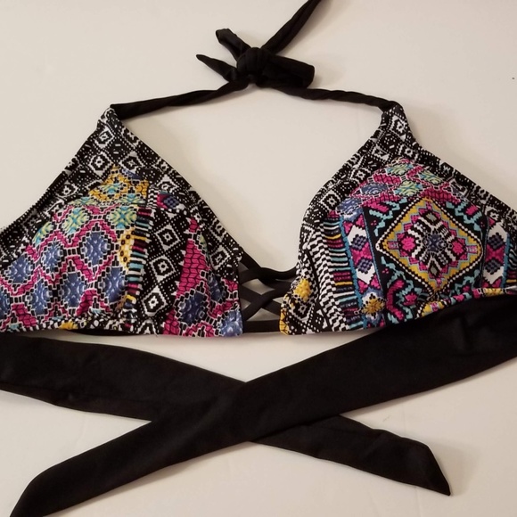 Mossimo Bikini Top Patterned Sz M - Picture 2 of 6